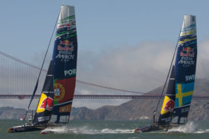 Youth America's Cup Racing Sept 3, Portugal and Sweden. Photo by ACEA / PHOTO GILLES MARTIN-RAGET