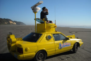 Media and loon boats aren't Josh's only creations. Seattleites may see a yellow submarine driving around as well.