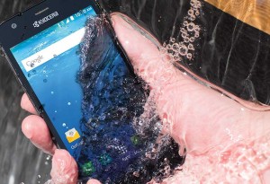Kyocera makes several waterproof cell phone models.