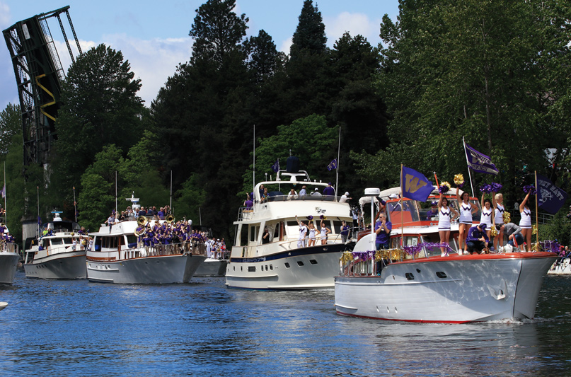 boats on montlake cut, opening day