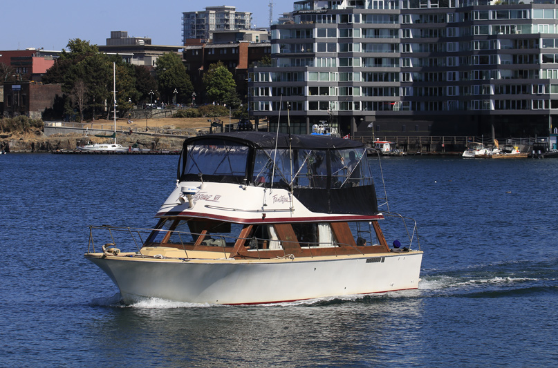 Yacht in Victoria Inner Harbor